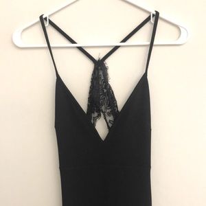Black bodycon dress w/ lace NWOT!